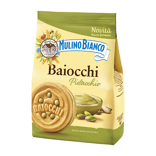 Mulino Bianco Baiocchi Pistacchio włoskie ciastka 240g Kawa365