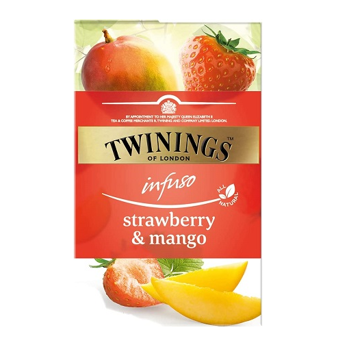 Twinings Infuso Strawberry Mango herbata ziołowa 20 saszetek Kawa365