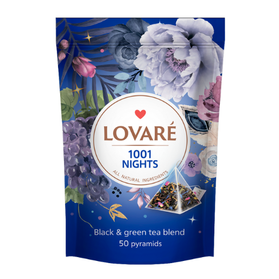 Lovare 1001 Nights - mieszanka czarnej i zielonej herbaty z dodatkami 50 piramid