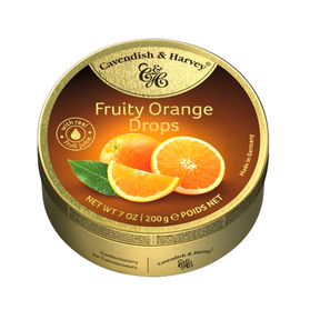 Cavendish&Harvey Orange Drops - cukierki o smaku pomarańczy 200g