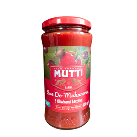Mutti sos pomidorowy z czarnymi oliwkami  Leccino 400g
