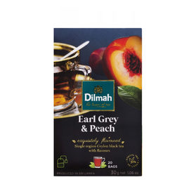 Dilmah Earl Grey Peach - czarna herbata z brzoskwinią 20 saszetek