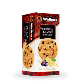 Walkers Fruit Lemon Biscuits - maślane ciastka z owocami i nutą cytryny 150g
