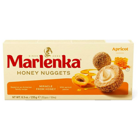 Marlenka Apricot Honey Nuggets - kulki miodowe z morelą 235g