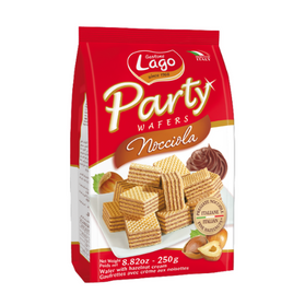 Lago Party Wafers Nocciola - włoskie wafelki z orzechowym kremem 250g