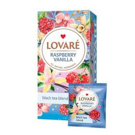 Lovare Raspberry Vanilla - czarna herbata z jagodami o aromacie wanilii 24 sasze