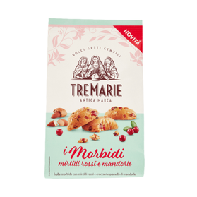 Tre Marie Morbidi Mirtilli - włoskie ciastka z żurawiną i migdałami 300g