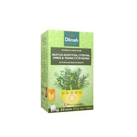 Dilmah Bazylia, Imbir, Cytryna & Trawa Cytrynowa - rooibos z dodatkami 20 torebe