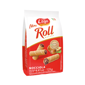 Lago Mini Roll Nocciola rurki z kremem orzechowym 125g