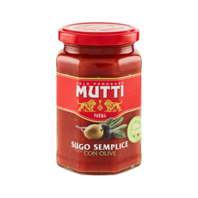 Mutti sos pomidorowy z czarnymi i zielonymi oliwkami 280g