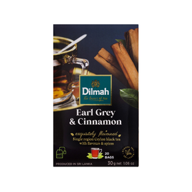 Dilmah Earl Grey Cinnamon - czarna herbata z cynamonem 20 saszetek