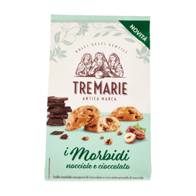 Tre Marie Morbidi Nocciole - włoskie ciastka z kawałkami czekolady 300g