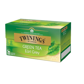 Twinings Green Earl Grey - zielona herbata 25 saszetek.
