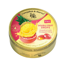 Cavendish&Harvey Double Fruits Drops - dropsy ananas i grejpfrut 175g