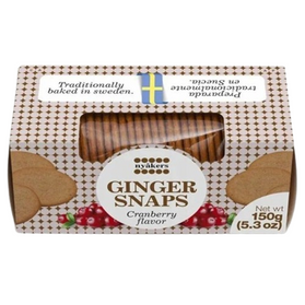 Nyakers Cranberry Ginger Snaps - ciastka imbirowe o smaku żurawiny 150g