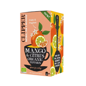 Clipper Mango&Citrus - herbata z mango i owocami cytrusowymi 20 saszetek
