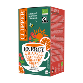Clipper Energy Orange Matcha - zielona herbata z dodatkami 20 saszetek