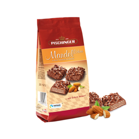 Pischinger wafelki w czekoladzie mlecznej z migdałami 120g