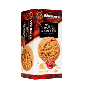 Walkers White Chocolate&Rasberry - ciastka z białą czekoladą i malinami 150g