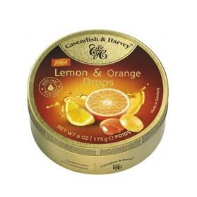 Cavendish&Harvey Lemon Orange Drops - nadziewane dropsy owocowe 175g